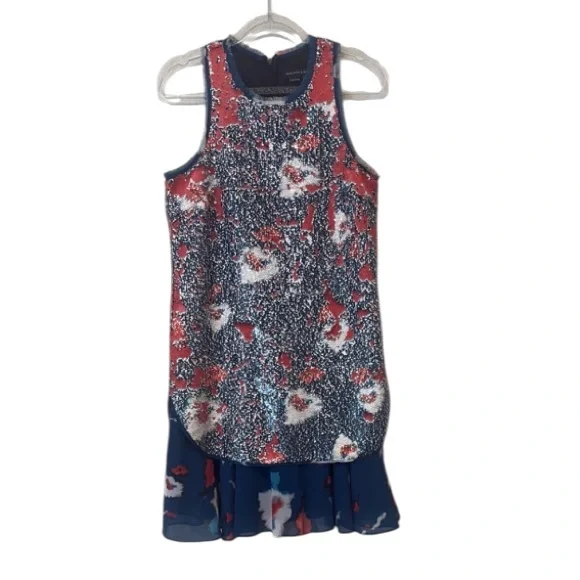 anthro blue floral dress Maxi Dress Blue Floral Long Dress Charms Maxi Dress Size 4